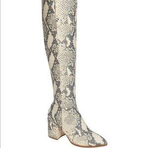 Steve Madden Over the knee snake print boot.